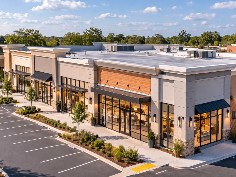 Retail & Shopping Centers commercial roofing | MAZE Commercial Roofing